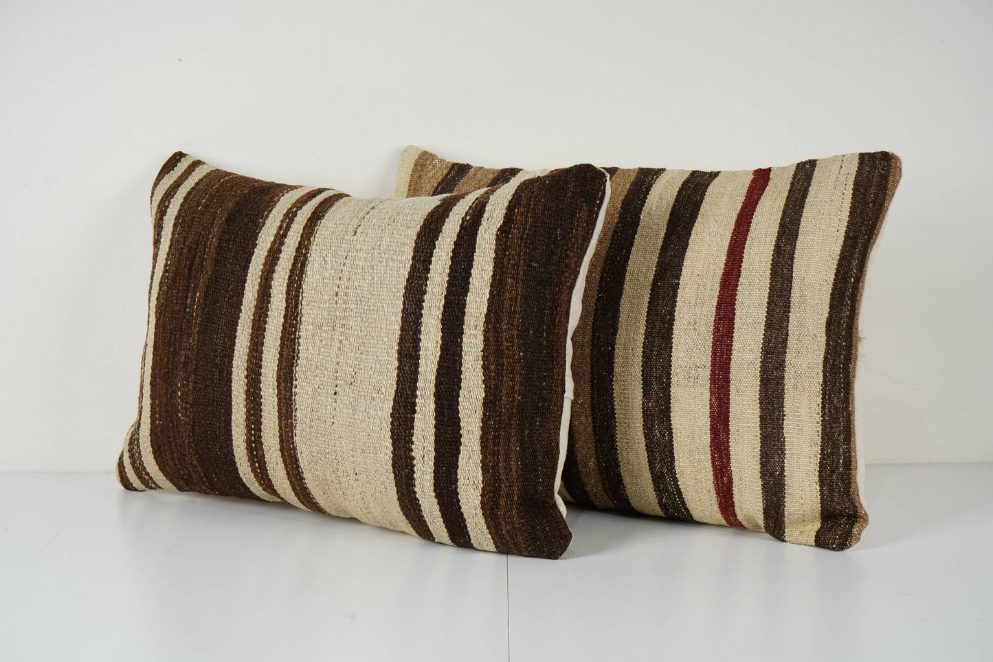 Vintage Striped Turkish Kilim Pillows - 16 x 24"