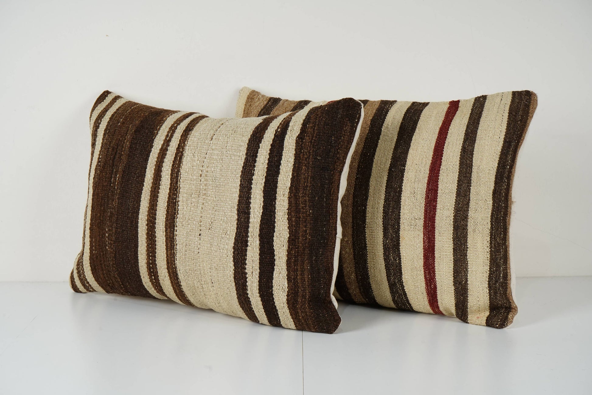 Vintage Striped Turkish Kilim Pillows - 16 x 24"