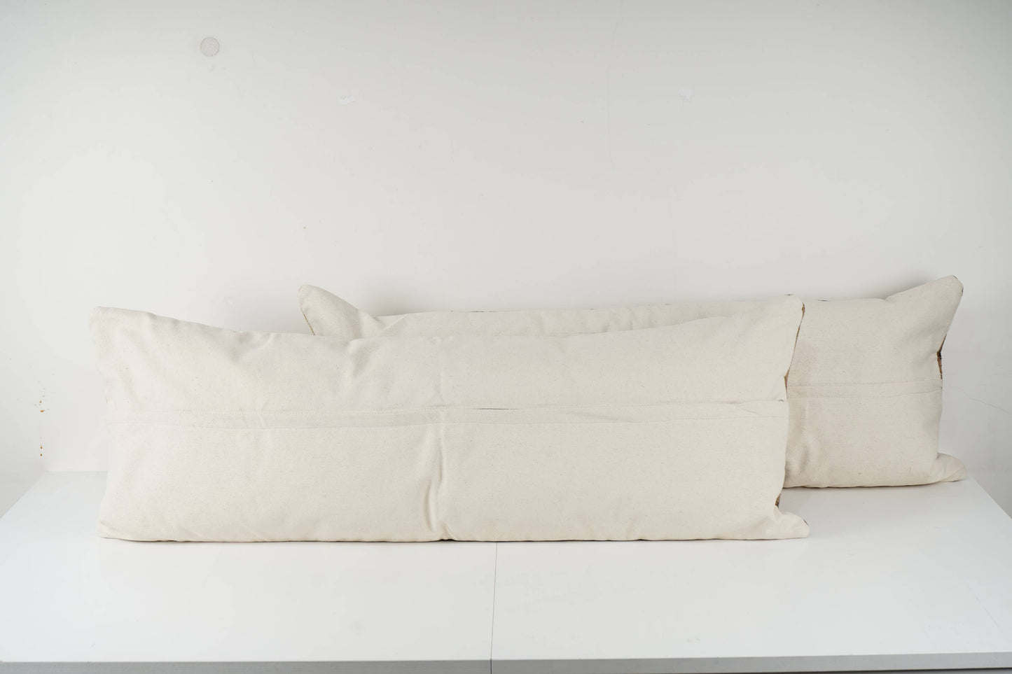 Vintage XL Turkish Kilim Pillow - Brown and Brick Stripes