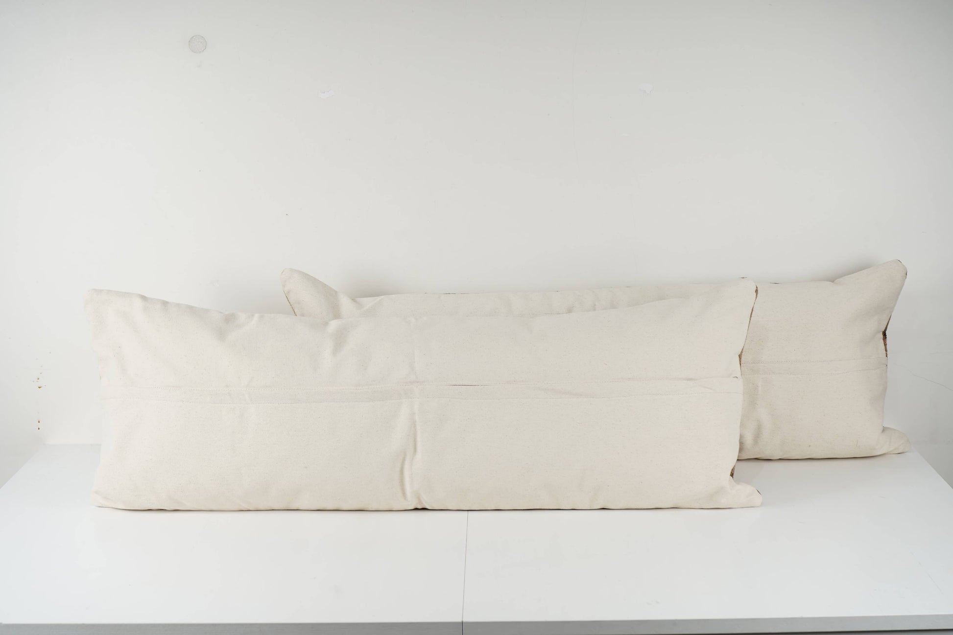 Vintage XL Turkish Kilim Pillow - Brown and Brick Stripes