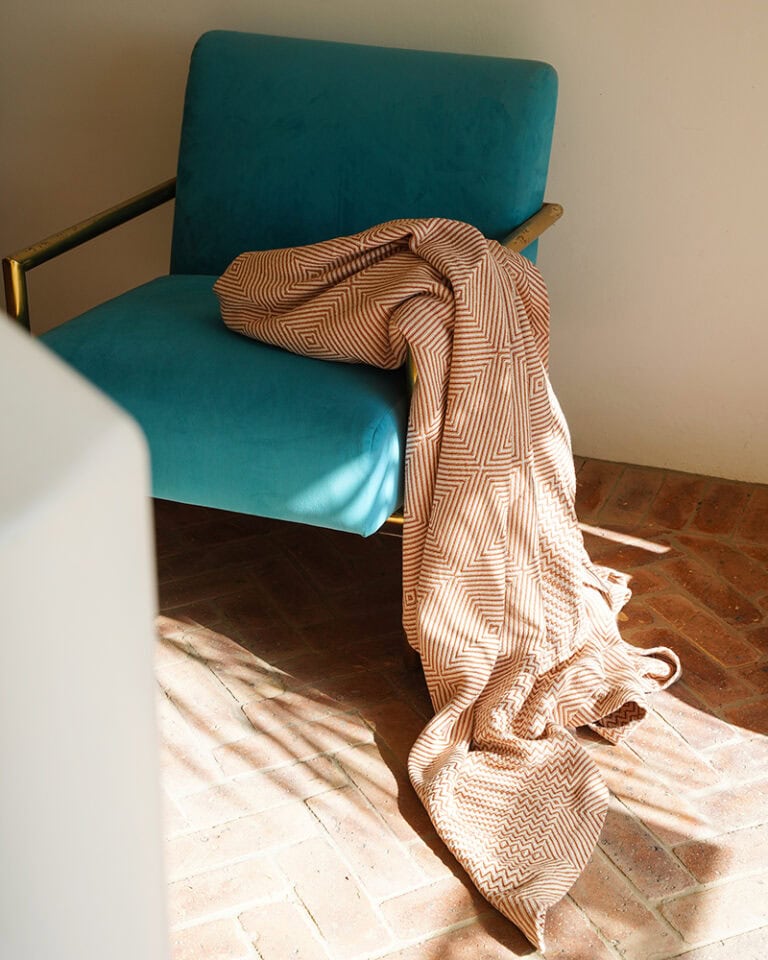 Whalebone Cotton Throw Blanket - Copper