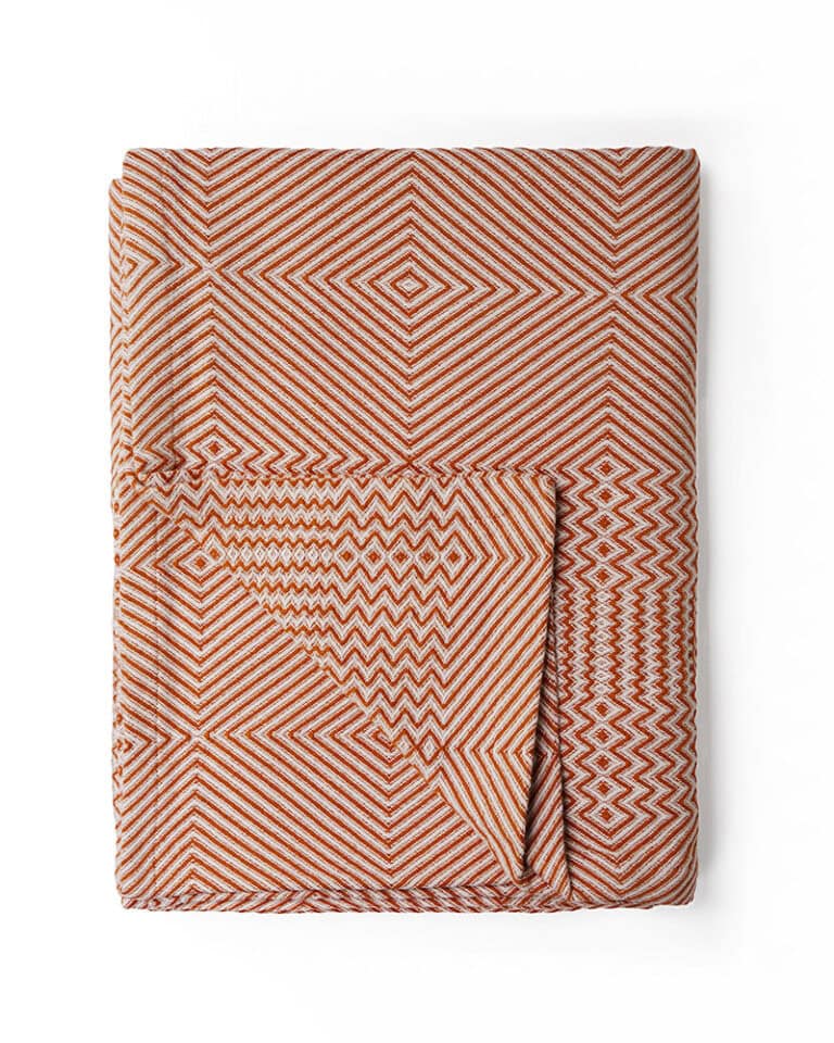 Whalebone Cotton Throw Blanket - Copper