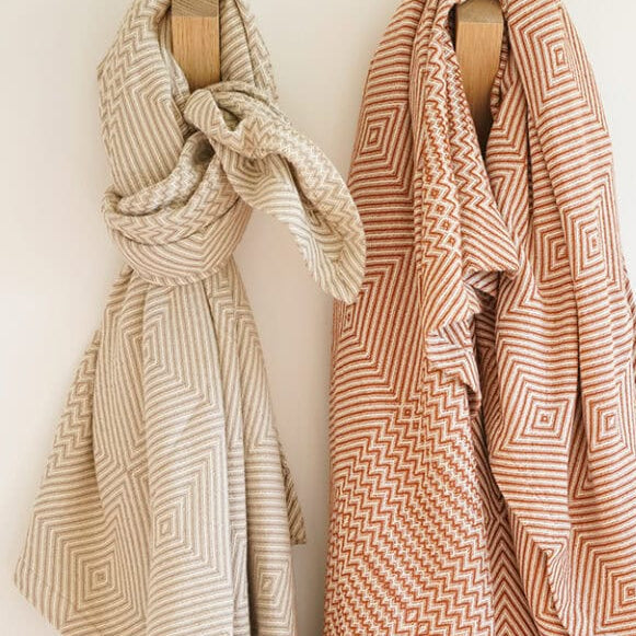 Whalebone Cotton Throw Blanket - Copper