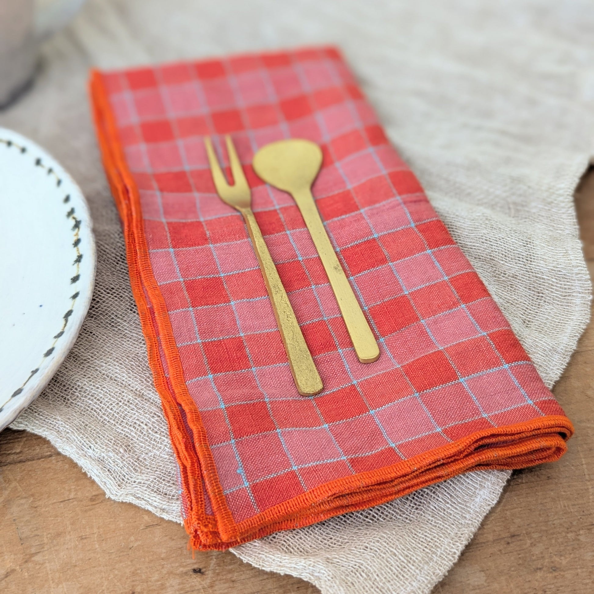 Linen Napkins - Sets of 4 - Pinks, Reds, and Oranges