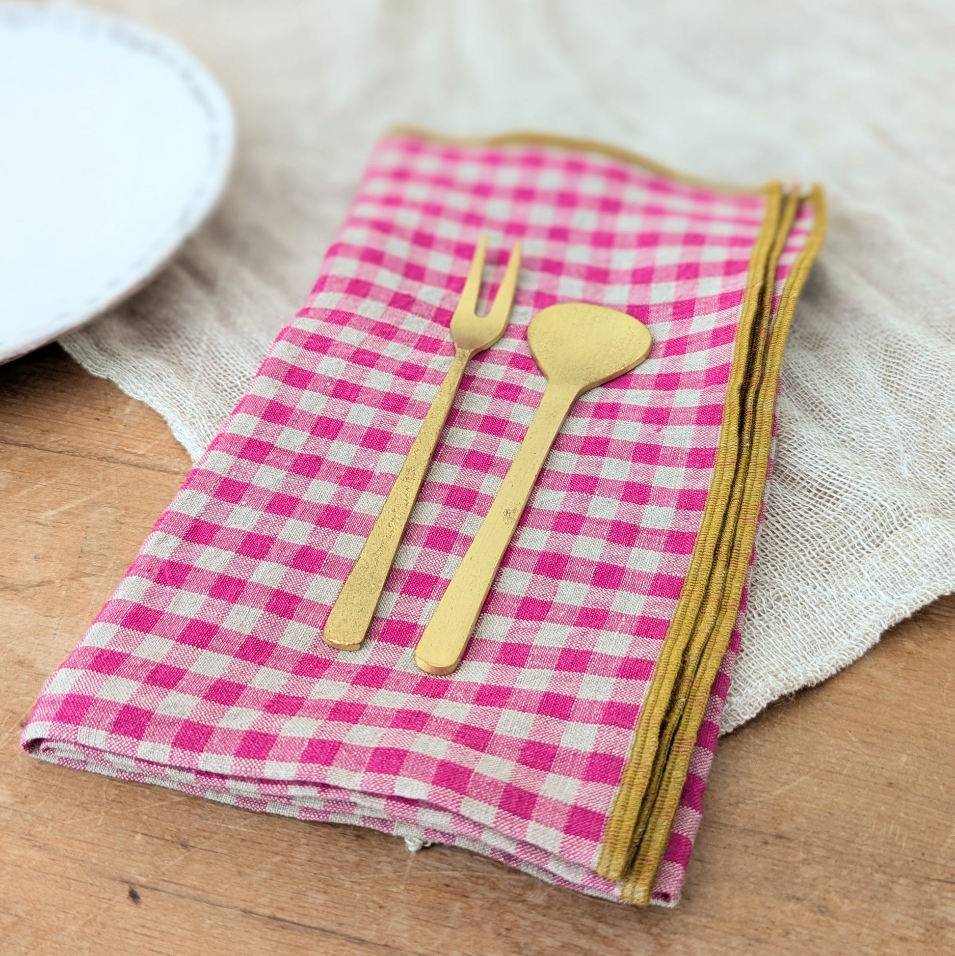 Linen Napkins - Sets of 4 - Pinks, Reds, and Oranges