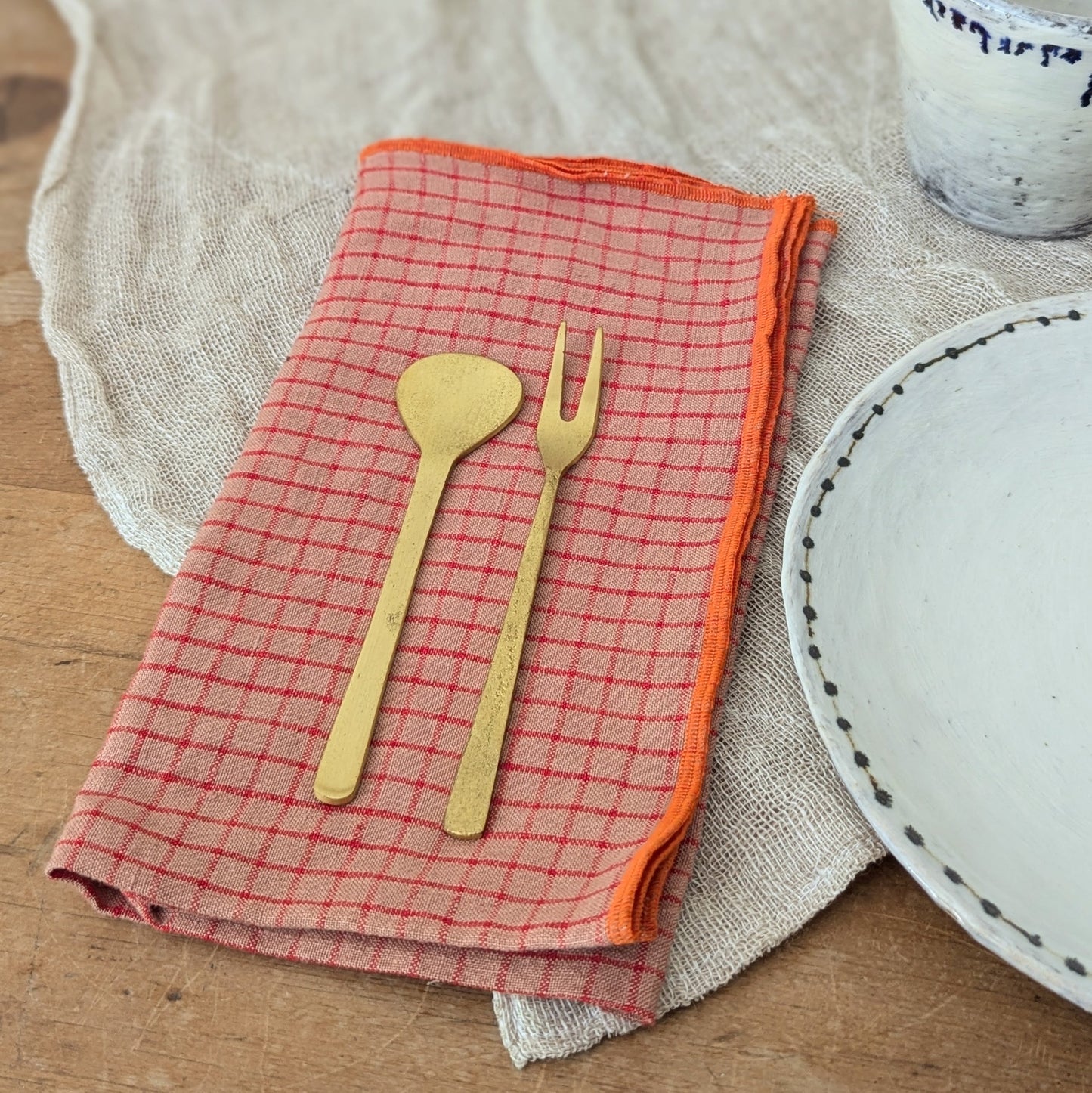 Linen Napkins - Sets of 4 - Pinks, Reds, and Oranges