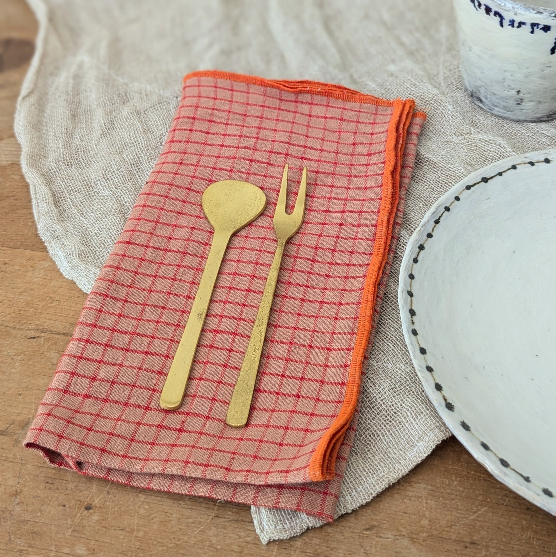 Linen Napkins - Sets of 4 - Pinks, Reds, and Oranges