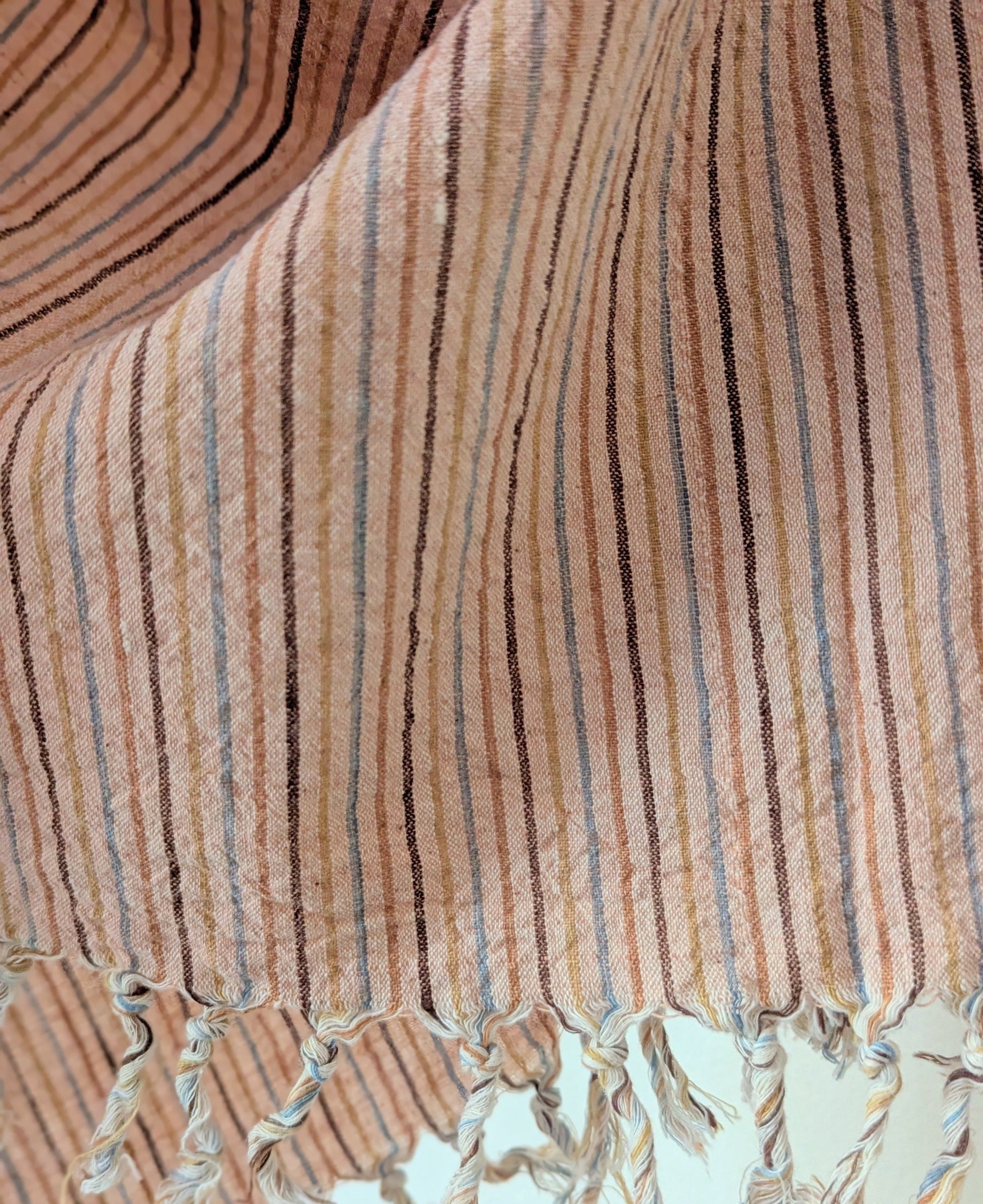 Natural Dyed Kitchen Towel - Multicolor Stripe