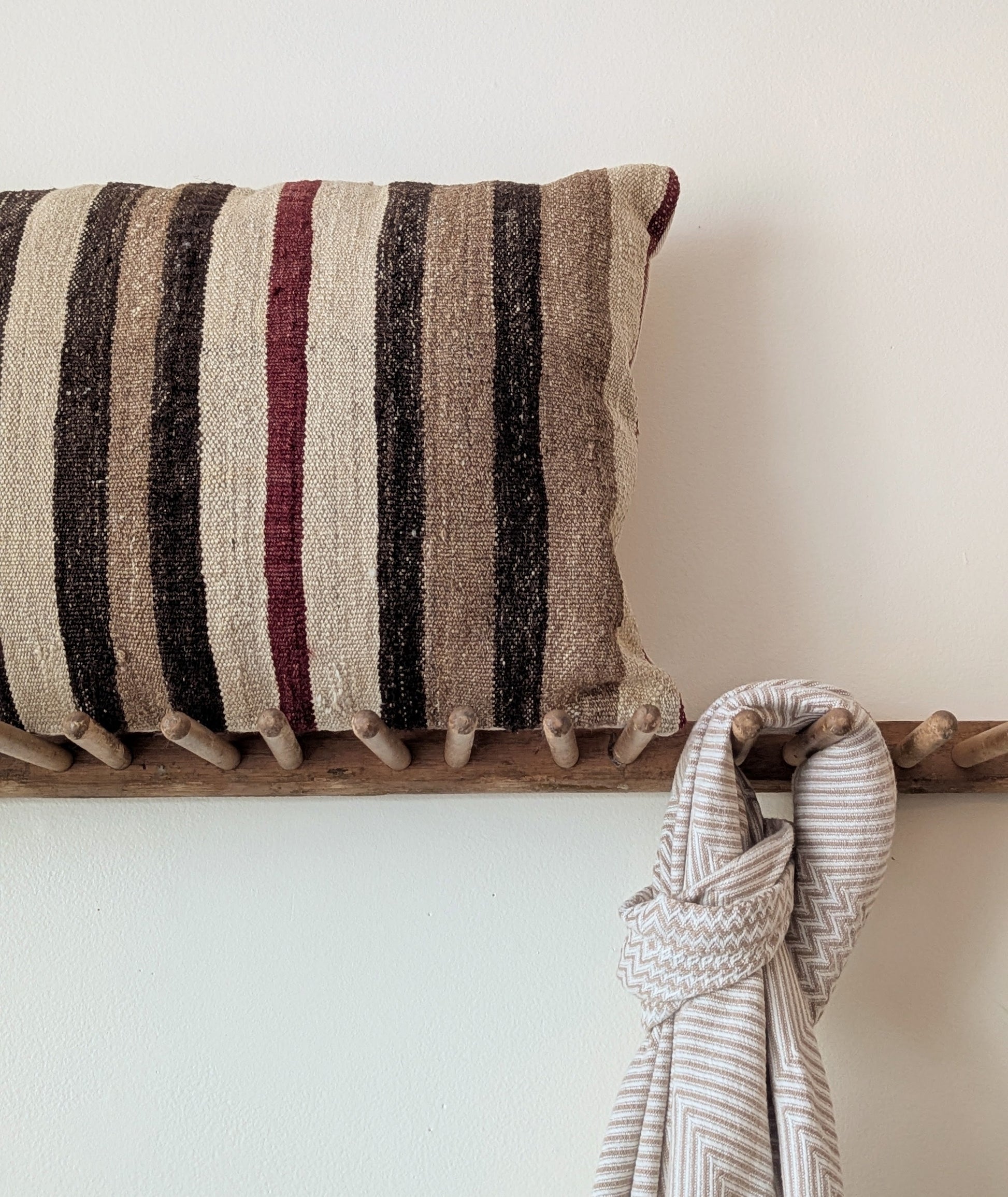 Vintage Striped Turkish Kilim Pillows - 16 x 24"