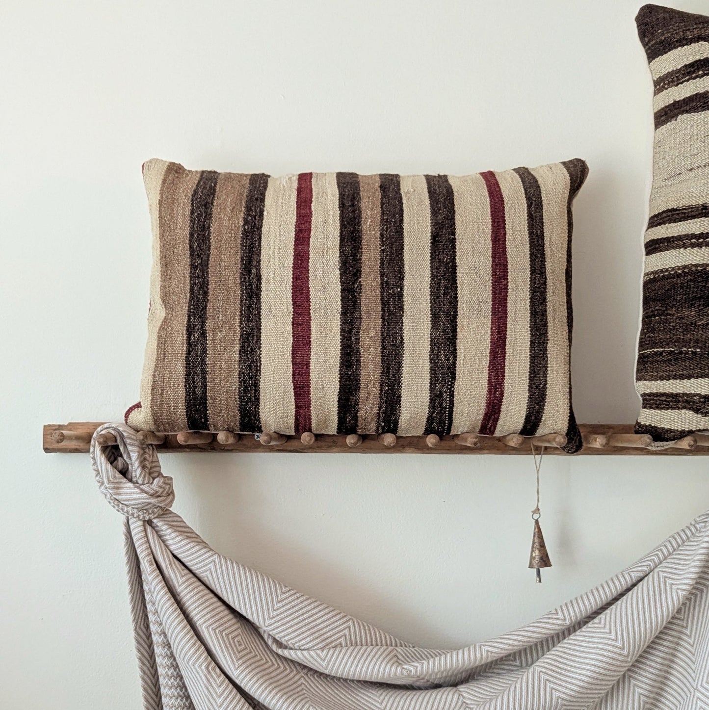 Vintage Striped Turkish Kilim Pillows - 16 x 24"