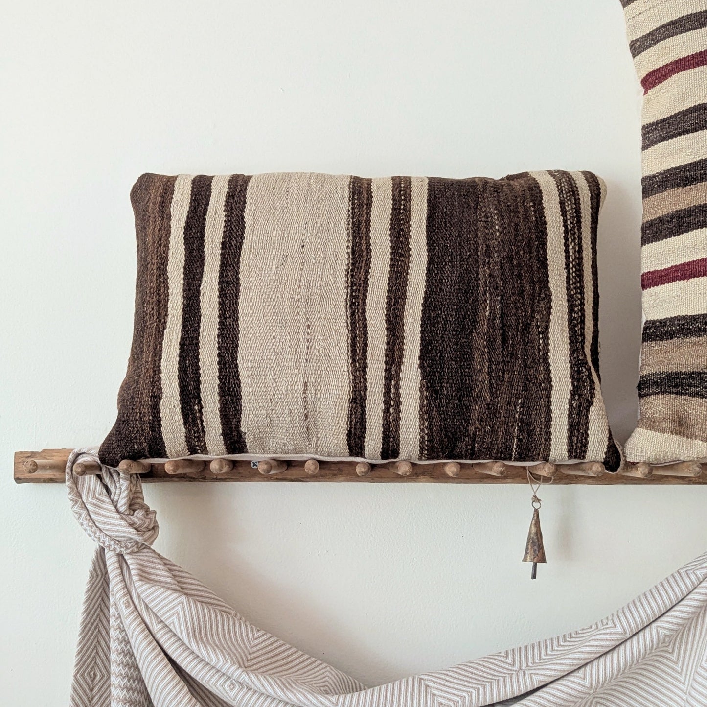 Vintage Striped Turkish Kilim Pillows - 16 x 24"