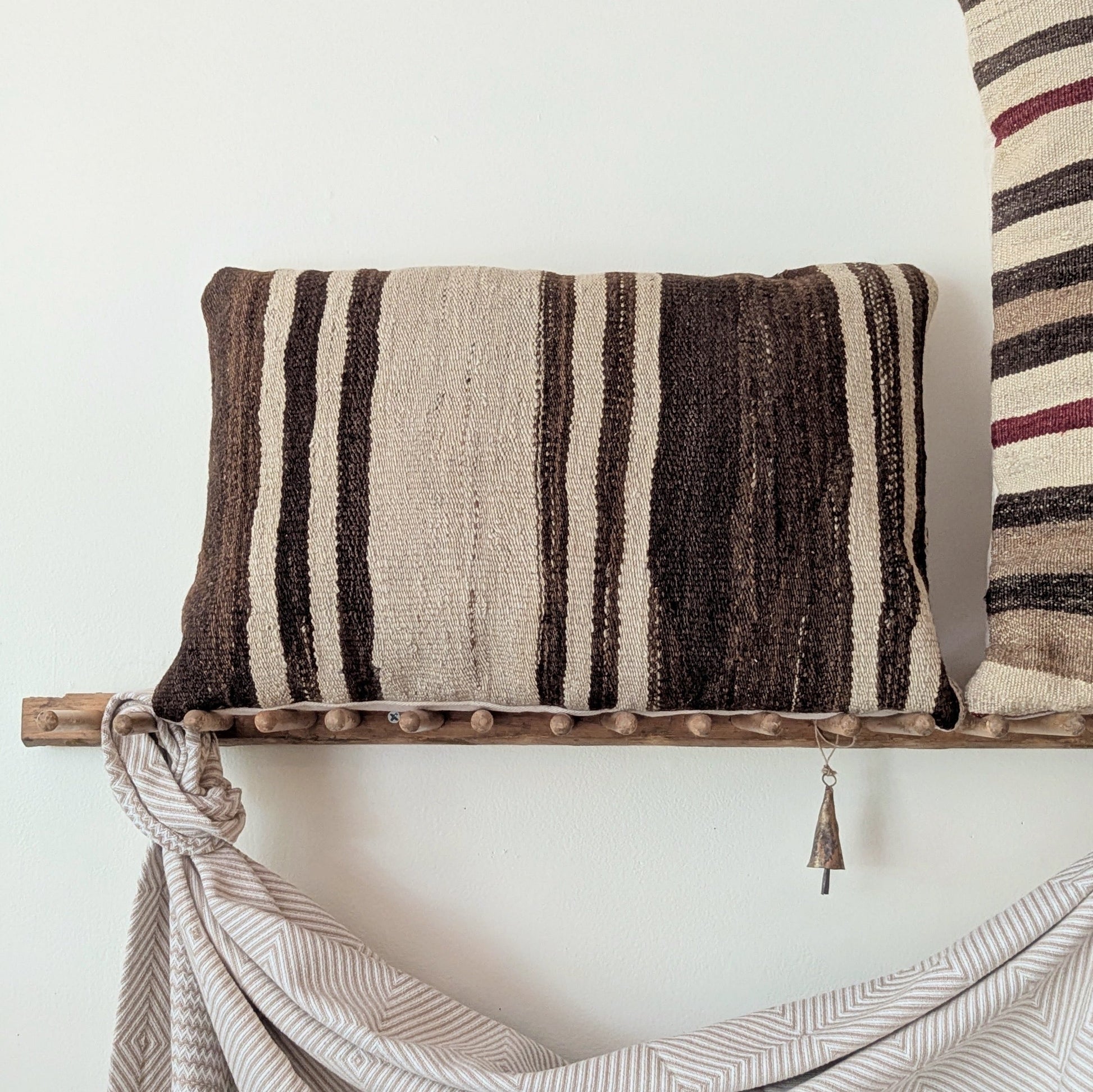 Vintage Striped Turkish Kilim Pillows - 16 x 24"