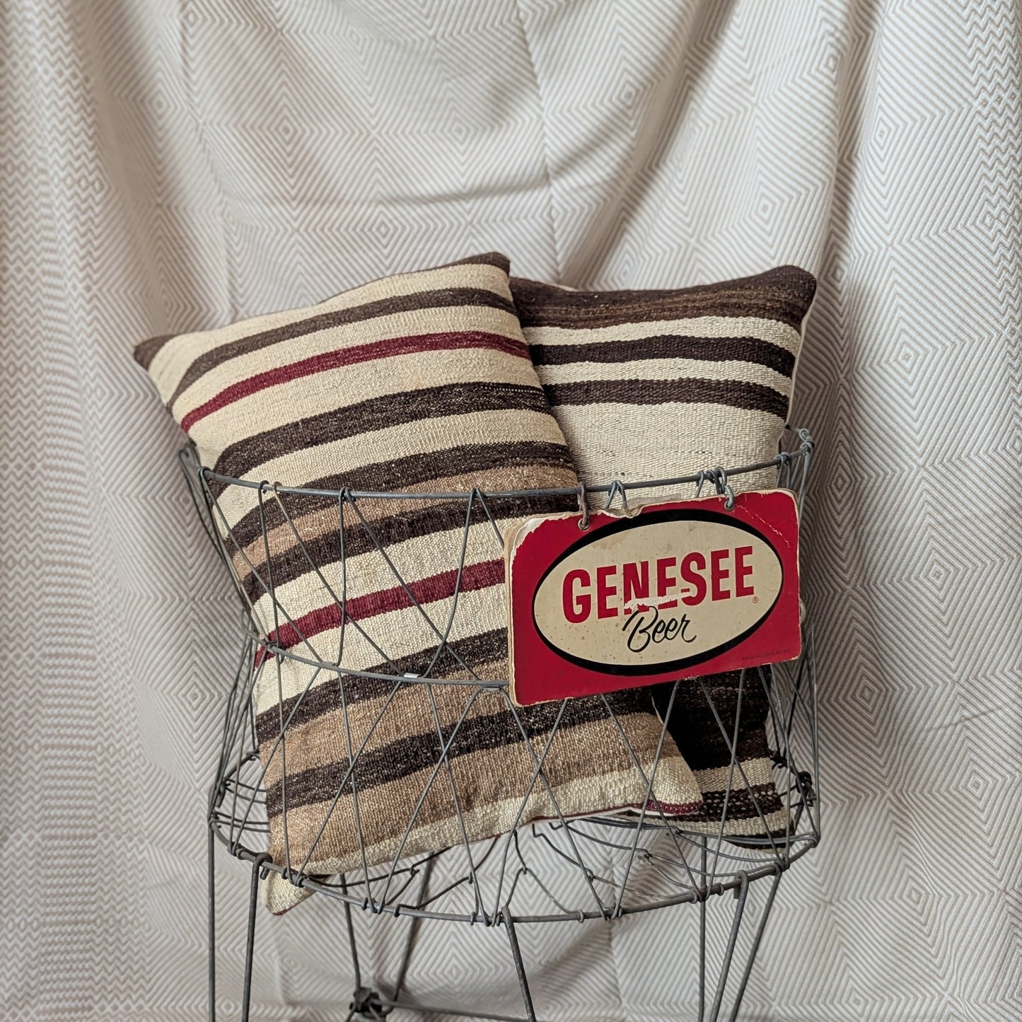 Vintage Striped Turkish Kilim Pillows - 16 x 24"